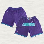 Pantaloncini Charlotte Hornets Just Don 2019 Viola