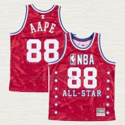 Maglia AAPE x Mitchell & Ness All Star 1988 Rosso