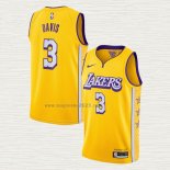 Maglia Anthony Davis NO 3 Los Angeles Lakers Citta 2019-20 Giallo