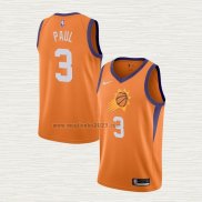 Maglia Chris Paul NO 3 Phoenix Suns Statement 2020-21 Arancione
