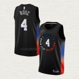 Maglia Derrick Rose NO 4 New York Knicks Citta 2020-21 Nero