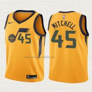 Maglia Donovan Mitchell NO 45 Bambino Utah Jazz Statement 2017-18 Giallo