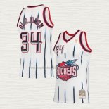 Maglia Hakeem Olajuwon NO 34 Houston Rockets Mitchell & Ness 1996-97 Bianco