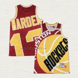 Maglia James Harden NO 13 Houston Rockets Mitchell & Ness Big Face Rosso