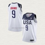 Maglia Jaylen Brown USA 2019 FIBA Basketball World Cup Bianco