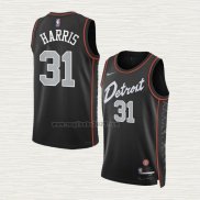 Maglia Joe Harris NO 31 Detroit Pistons Citta 2023-24 Nero