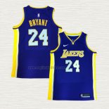 Maglia Kobe Bryant NO 24 Los Angeles Lakers Statehombret 2017-18 Viola