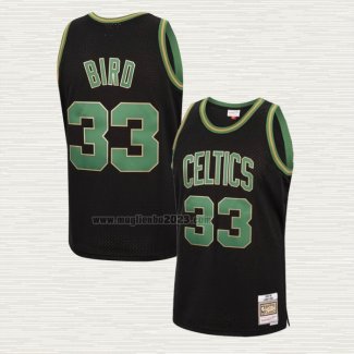 Maglia Larry Bird NO 33 Boston Celtics Mitchell & Ness 1985-86 Nero