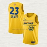 Maglia LeBron James NO 23 Los Angeles Lakers All Star 2021 Or