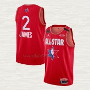 Maglia Lebron James NO 2 Los Angeles Lakers All Star 2020 Rosso