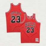 Maglia Michael Jordan NO 23 Chicago Bulls Hardwood Classics Throwback 1997-1998 Rosso
