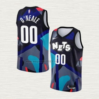 Maglia NO 00 Brooklyn Nets Citta 2023-24 Nero Royce O'neale