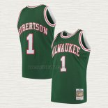 Maglia Oscar Robertson NO 1 Milwaukee Bucks Mitchell & Ness 1971-72 Verde