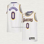 Maglia Russell Westbrook NO 0 Bambino Los Angeles Lakers Association 2022-23 Bianco