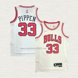 Maglia Scottie Pippen NO 33 Chicago Bulls Association 2021 Bianco