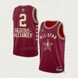 Maglia Shai-Gilgeous Alexander NO 2 Oklahoma City Thunder All Star 2024 Rosso