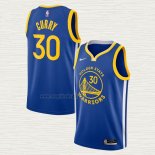 Maglia Stephen Curry NO 30 Golden State Warriors Icon 2020-21 Blu
