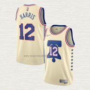 Maglia Tobias Harris NO 12 Philadelphia 76ers Earned 2020-21 Crema