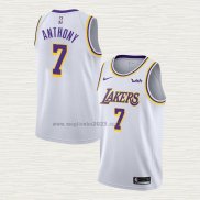 Maglia Carmelo Anthony NO 7 Los Angeles Lakers Association 2021 Bianco
