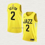 Maglia Collin Sexton NO 2 Utah Jazz Icon 2022-23 Giallo
