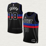 Maglia Cory Joseph NO 18 Detroit Pistons Statement 2022-23 Nero
