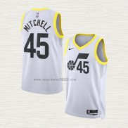 Maglia Donovan Mitchell NO 45 Utah Jazz Association 2022-23 Bianco