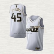 Maglia Donovan Mitchell NO 45 Utah Jazz Golden Edition 2019-20 Bianco