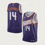 Maglia Drew Eubanks NO 14 Phoenix Suns Icon 2023-24 Viola