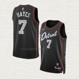 Maglia Killian Hayes NO 7 Detroit Pistons Citta 2023-24 Nero