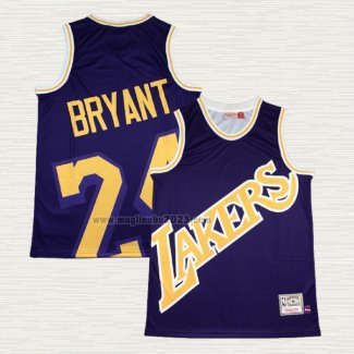 Maglia Kobe Bryant NO 24 Los Angeles Lakers Mitchell & Ness Big Face Viola