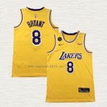 Maglia Kobe Bryant NO 8 Los Angeles Lakers Throwback Giallo
