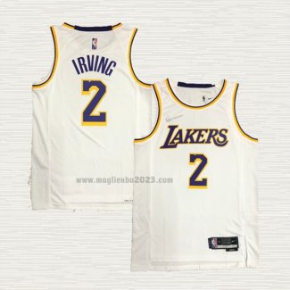 Maglia Kyrie Irving NO 2 Los Angeles Lakers Association Bianco