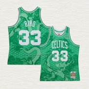 Maglia Larry Bird NO 33 Boston Celtics Throwback Asian Heritage 1985-86 Verde