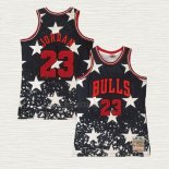 Maglia Michael Jordan NO 23 Chicago Bulls Mitchell & Ness Independence Day Nero