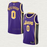 Maglia Russell Westbrook NO 0 Los Angeles Lakers Statement 2021-22 Viola