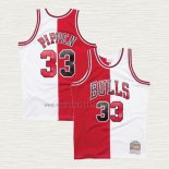 Maglia Scottie Pippen NO 33 Chicago Bulls Mitchell & Ness Rosso Bianco