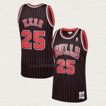 Maglia Steve Kerr NO 25 Chicago Bulls Mitchell & Ness 1995-96 Nero