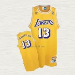 Maglia Wilt Chamberlain NO 13 Los Angeles Lakers Throwback Giallo
