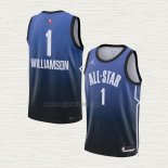 Maglia Zion Williamson NO 1 New Orleans Pelicans All Star 2023 Blu