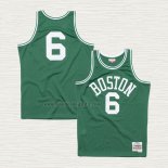 Maglia Bill Russell NO 6 Boston Celtics Hardwood Classics 1962-63 Verde
