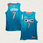 Maglia Carmelo Anthony NO 7 Oklahoma City Thunder Citta 2018-19 Blu