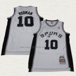 Maglia Dennis Rodman NO 10 San Antonio Spurs Mitchell & Ness 1983-84 Bianco