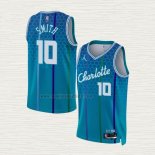 Maglia Ish Smith NO 10 Charlotte Hornets Citta 2021-22 Blu