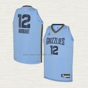 Maglia Ja Morant NO 12 Bambino Memphis Grizzlies Statement 2022-23 Blu