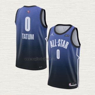 Maglia Jayson Tatum NO 0 Boston Celtics All Star 2023 Blu