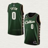 Maglia Jayson Tatum NO 0 Boston Celtics Citta 2022-23 Verde