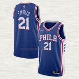 Maglia Joel Embiid NO 21 Philadelphia 76ers Icon 2020-21 Blu