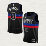Maglia Kemba Walker NO 8 Detroit Pistons Statement 2022-23 Nero