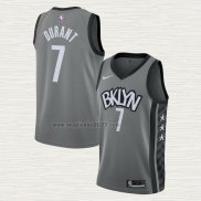 Maglia Kevin Durant NO 7 Brooklyn Nets Statement 2019-20 Grigio