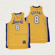 Maglia Kobe Bryant NO 8 Los Angeles Lakers Mitchell & Ness 2001-02 Giallo